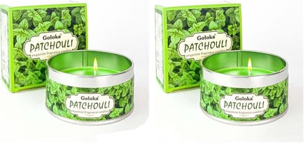 Goloka - Patchouli - Geurkaars - Sojawas - patchouly - kaars - 2 stuks