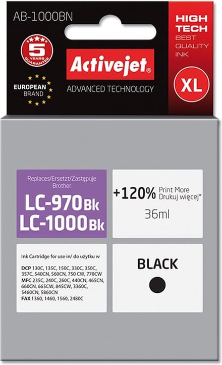 Originele inktcartridge Activejet AB-1000BN Zwart