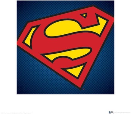 Kunstdruk DC Comics - Superman - Symbol 40x40cm