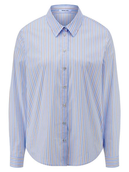 Blouse lange mouwen Van Peter Hahn blauw