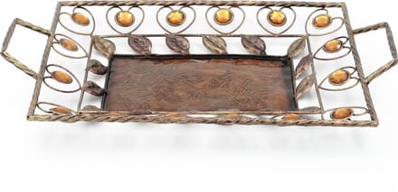 Decoratie Schaal - Bronskleurig - 45x28cm