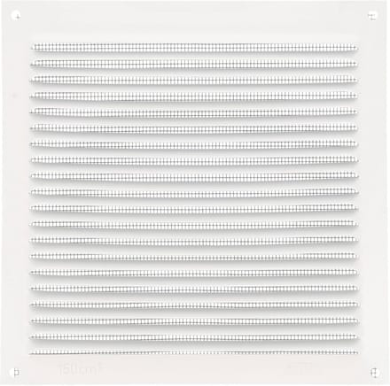 Vierkant Ventilatie Rooster met Muggennet - Aluminium - Wit - 170x170 mm