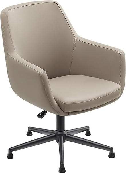 Sedero Vergaderstoel Volos - Taupe - Kunstleer