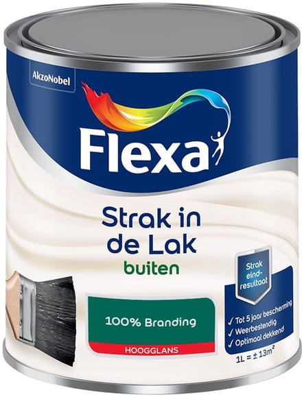 Flexa - Strak In De Lak Buitenlak Hoogglans - 100% Branding - Mengverf - 1 L