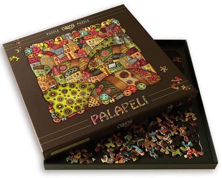 Curiosi Palapeli - Puzzel bergdorp (211 lastige stukjes) incl. staande lijst