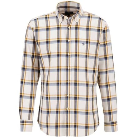 Fynch-Hatton Overhemd Combi Multi Check Button Down Winter Sun / male