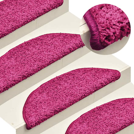 vidaXL Trapmatten 30 st 56x17x3 cm Roze Halfrond