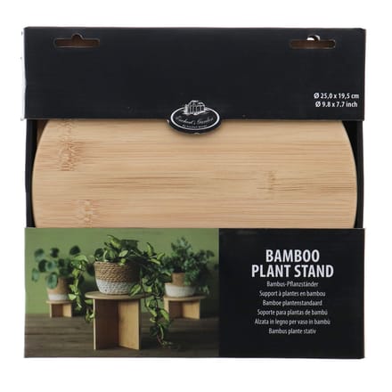 Esschert Design plantentafeltje - van bamboe hout - afmeting: D25 cm x H19.5 cm