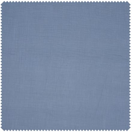 Musselin katoenen stof "Uni" - Baltic-Blauw