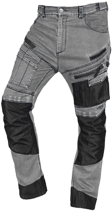 NEO TOOLS DENIM - Werkbroek - Oxford Versterking - Grijs - Maat L