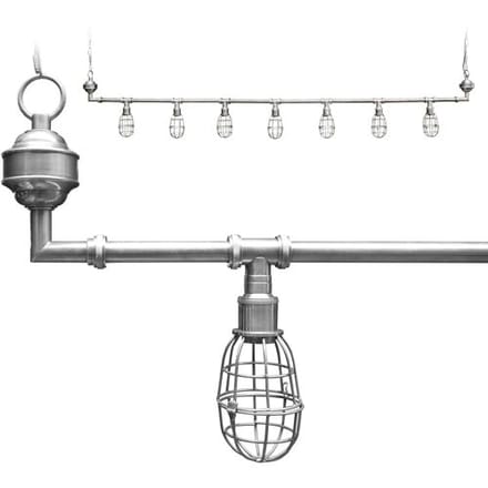 KS Verlichting Hanglamp Sandford 7-l silver
