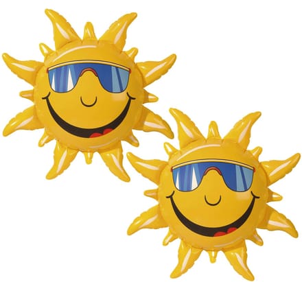Widmann Opblaasbare zon - 5x - 60 cm - Hawaii/Tropisch thema - feest decoratie