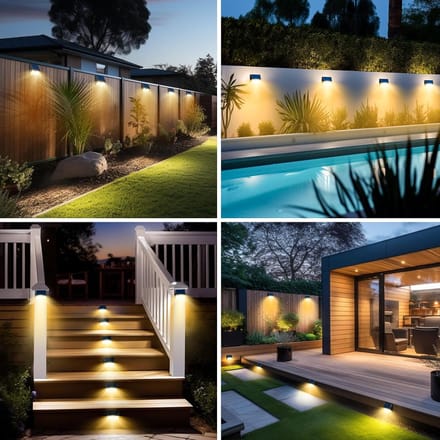 Led-spots voor buiten met bewegingsmelder - 8 stuks waterdichte solarlampen