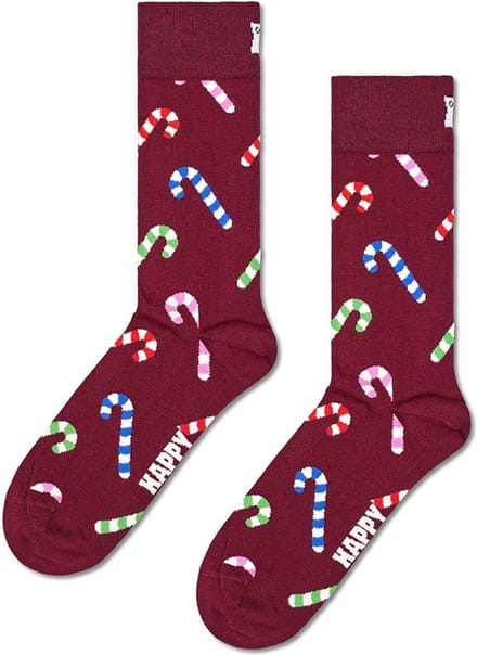 Happy Socks unisex sokken candy cane paars