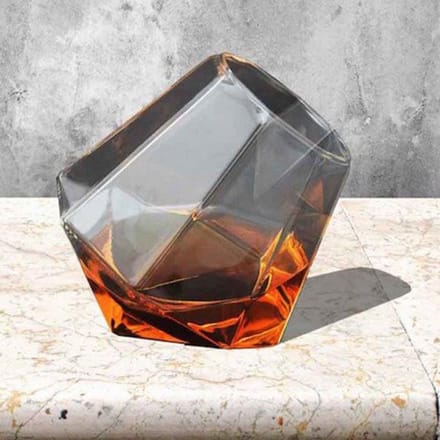 Creatieve ronde mond transparant glas whisky glas bar bier glas 1pcs wit