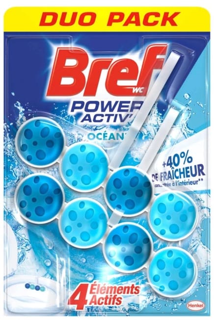 Bref Toiletblok Power Active Ocean 2 stuks per verpakking - 1 stuk