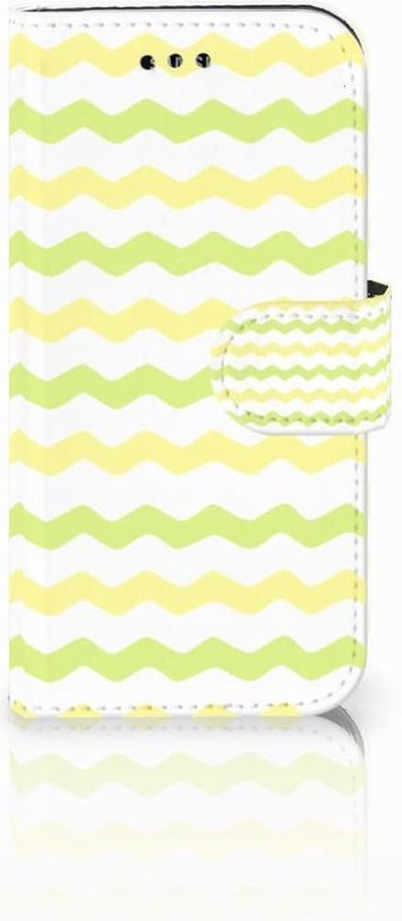 Book Case voor Samsung Galaxy A3 2017 Telefoon Hoesje Waves Yellow