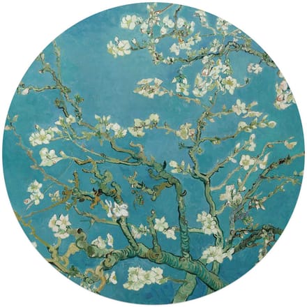 Glasschilderij Van Gogh - Amandelbloesem - Ø 70 - Glas - REINDERS