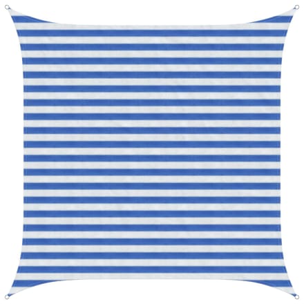 vidaXL - Zonneschaduwzeil - Vierkant - 2,5 - x - 2,5 - m - HDPE - Blauw - en - Wit