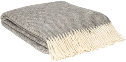 WOOOL Plaid - Zelandia (Grijs) - 140x200cm - 100% Wol
