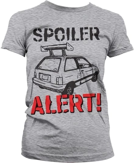 Hybris Spoiler Alert Girly T-shirt voor dames, heathergrijs