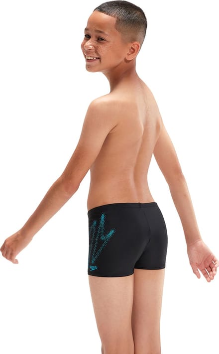 Speedo Hyper Boom Placement Aquashort Jongens - Zwart / Blauw - maat 140