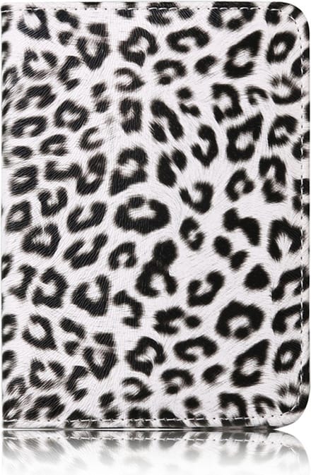 DW4Trading Paspoort Hoesje Luipaard Wit - Reisdocument - 10x14 cm - Panter