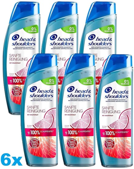 Head & Shoulders Anti-Roos Shampoo Citrus Fresh – 6 x 250 ml – Met Grapefruit – 0% Siliconen