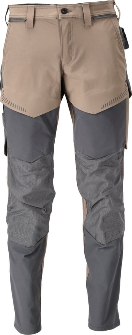 Mascot Customized Broek met kniezakken 22379-311 - donkerzand/steengrijs - C52 - 76