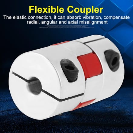 Accouplement d'arbre flexible araignée OD 20 mm x L 25 mm pour moteur pas à pas CNC black