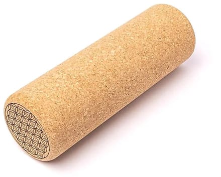 Yoga prop cilinder kurk Bloem des Levens – 30 cm x 10 cm