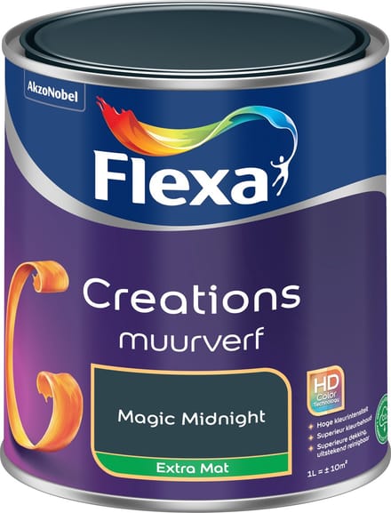 Flexa - Creations Muurverf Extra Mat - Magic Midnight - 1 L