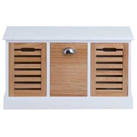 Bank TRIENT in wit/naturel, 3 lades