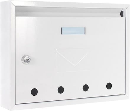 Witte Muurbrievenbus met Slot
