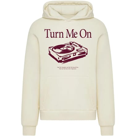 Mister Tee - Turn Me On Record Player Fluffy Hoodie/trui - M - Creme