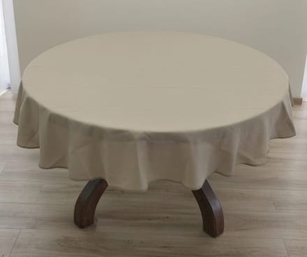 Tafelkleed 180 cm-Rond/Licht Beige