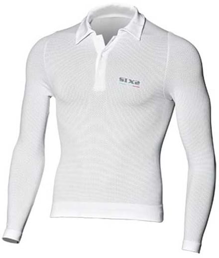 Sixs Lange Mouw Poloshirt Wit S Man