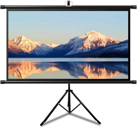 Projectiescherm met Statief - Draagbaar Scherm Tripod Scherm - Thuisbioscoop - Verstelbare Hoogte - 72 inch - Wit
