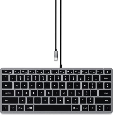 Satechi Slim W1 Backlit (US Engels Layout) - Toetsenbord - Engels (US international) - Zwart