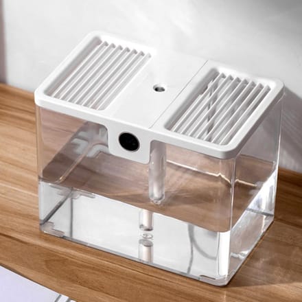 1.5L Volledig Transparante Luchtbevochtiger Grote Capaciteit Luchtzuiverende Mistmaker 2 Modi Instelbaar gray