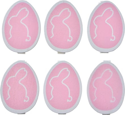 Clayre & Eef Decoratieve Knijpers Ei 3x1x5 cm Roze Hout