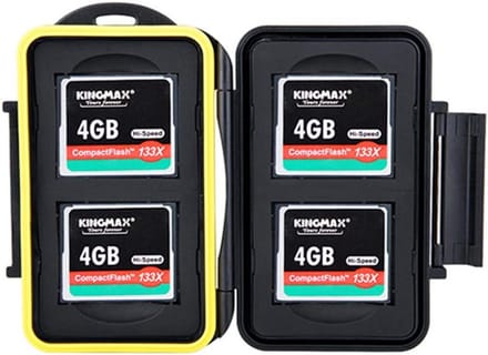 Geheugenopslagbehuizing voor 4x CF-kaarten - Waterproof en compact