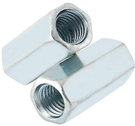 Dailygoody - Lange Stangmoer - Verbindingsdop - Zink - M12 x 40 mm