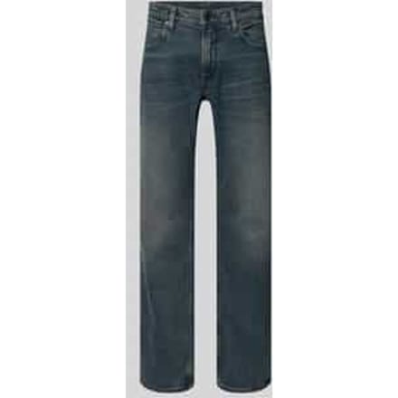 Straight fit jeans met logopatch, model 'Mosa'