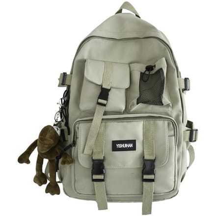 Koreaanse Samengestelde Stof Middelbare School Student Schooltas Mannelijk Middelbare School Student Rugzak met Grote Capaciteit Vrouwelijk single bag gray