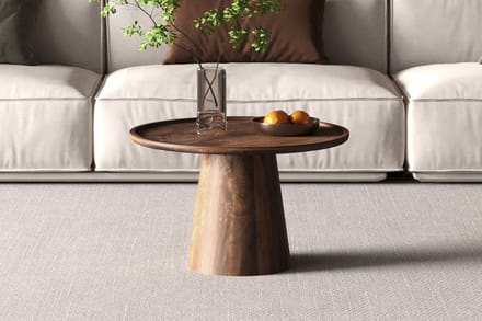 Salontafel 'Jules' 65x40 cm Rond Mango Hout Lichtbruin