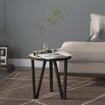 vidaXL - Salontafel - Ø35 - cm - MDF - sonoma - eikenkleurig