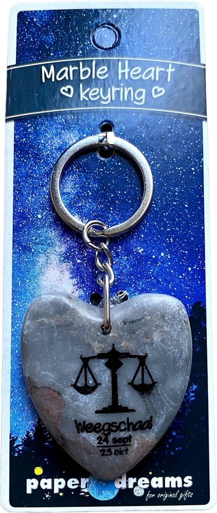 Paper Dreams - Sleutelhanger - Marmer - hart - Weegschaal - HANBAR