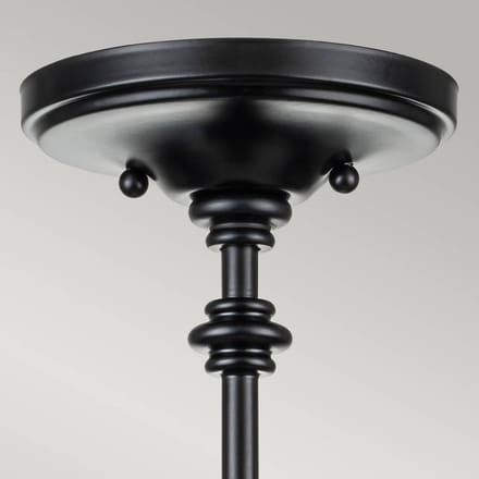 Feiss LED Plafondlamp Pickering Lane | 3X E14 Max 40W | Dimbaar | Black