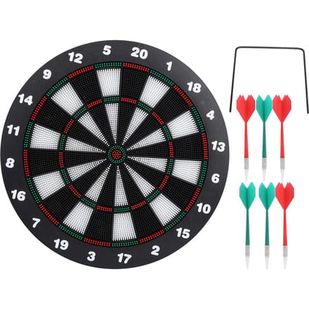 16,5 inch veilig dartbord met 6 darts, herbruikbaar voor vrijetijdsbesteding, feestjes, barspellen black